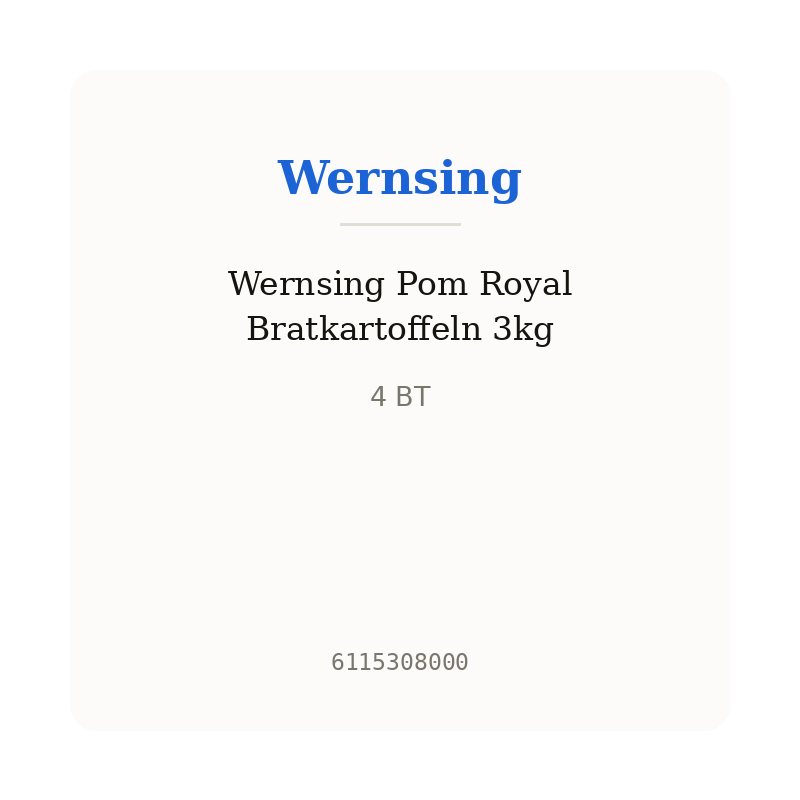 Wernsing Pom Royal Bratkartoffeln 3kg