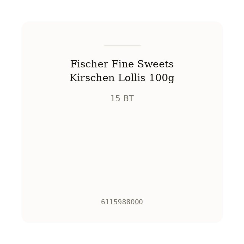 Fischer Fine Sweets Kirschen Lollis 100g
