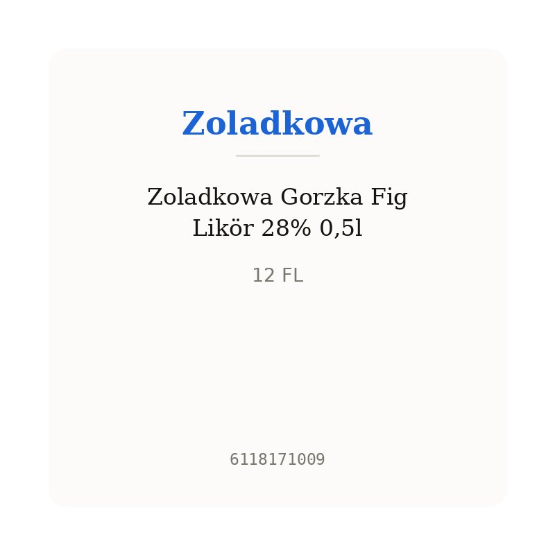 Zoladkowa Gorzka Fig Likör 28% 0,5l