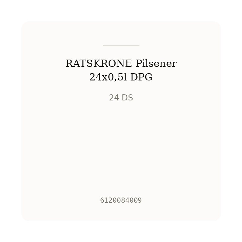RATSKRONE Pilsener 24x0,5l DPG