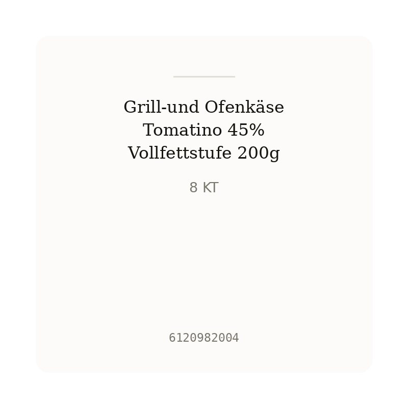 Grill-und Ofenkäse Tomatino 45% Vollfettstufe 200g