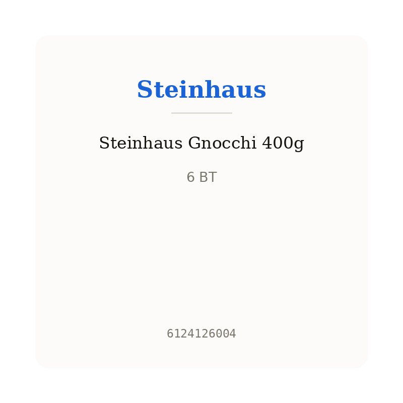Steinhaus Ньокки 400g