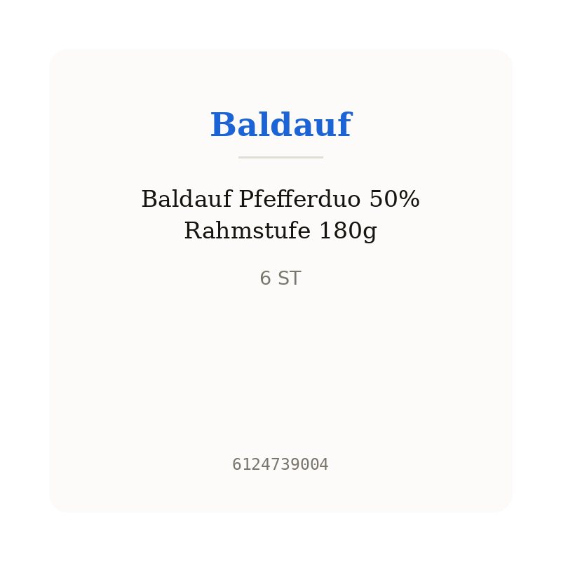 Baldauf Pfefferduo 50% Rahmstufe 180g