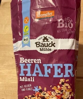 Demeter Bauck Mühle Hafer Müsli Beeren glutenfrei 425g