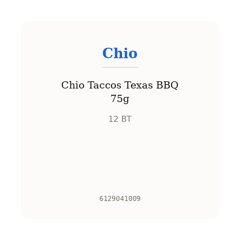 Chio Taccos Texas BBQ 75g