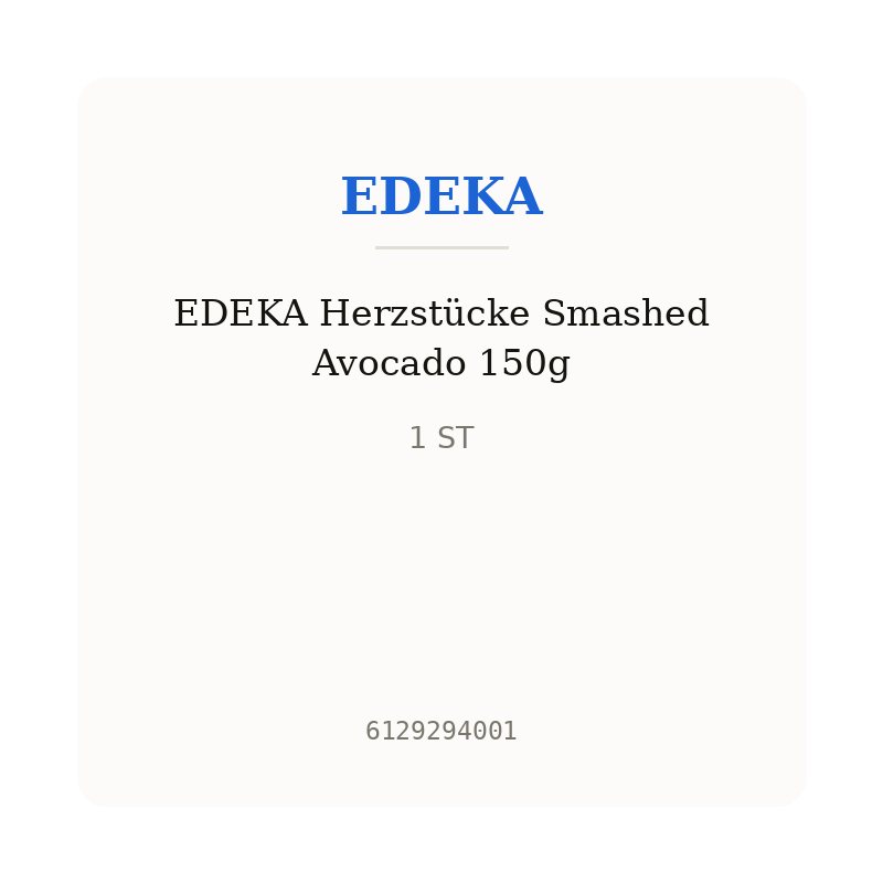 EDEKA Herzstücke Smashed Avocado 150g