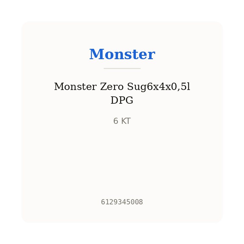Monster Zero Sug6x4x0,5l DPG