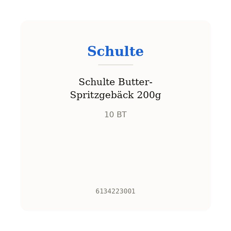 Schulte Butter-Spritzgebäck 200g