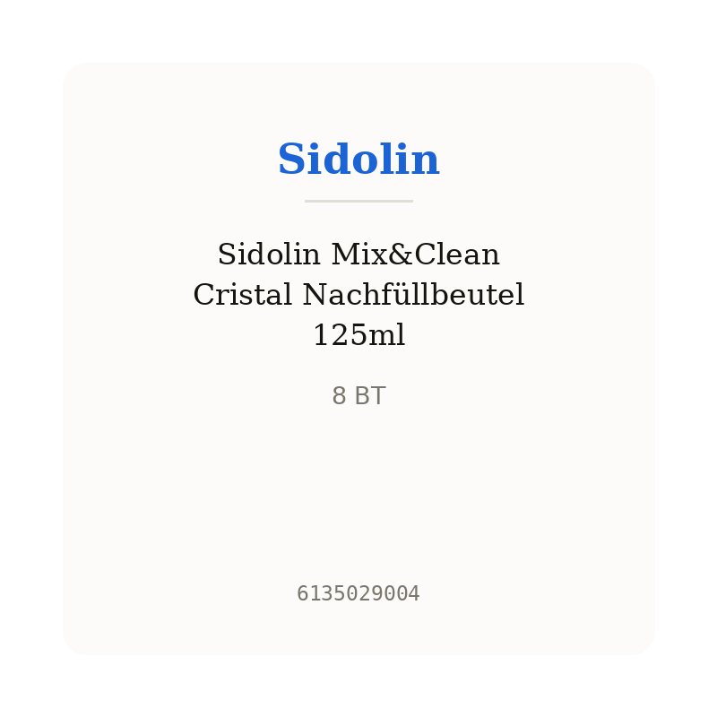 Sidolin Mix&Clean Cristal Nachfüllbeutel 125ml