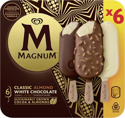 Langnese Magnum Classic Almond White Chocolate 6ST 580ml