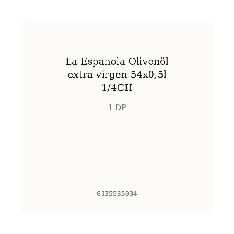 La Espanola Olivenöl extra virgen 54x0,5l 1/4CH