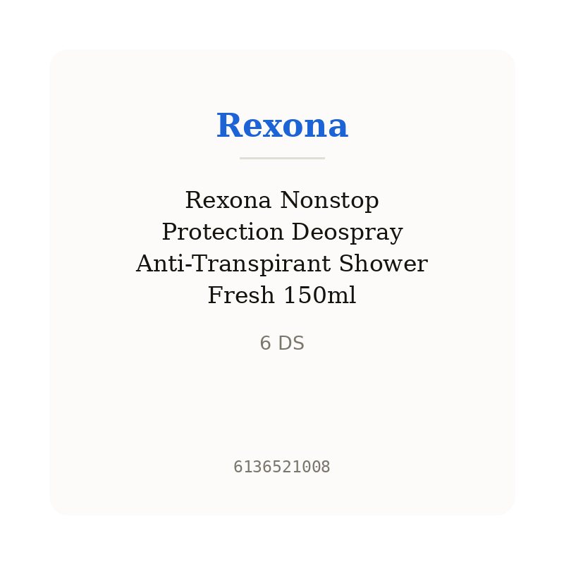 Rexona Nonstop Protection Deospray Anti-Transpirant Shower Fresh 150ml