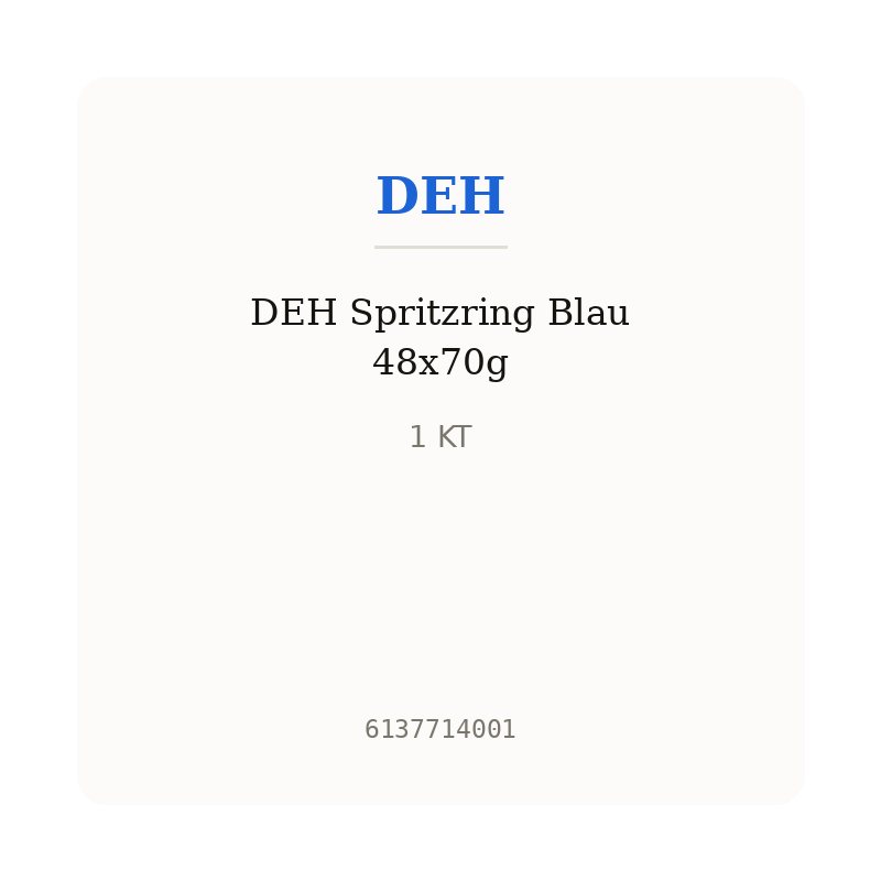 DEH Spritzring Blau 48x70g