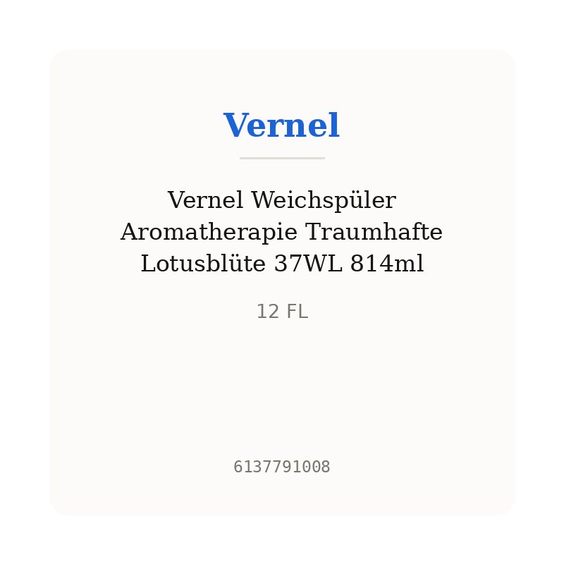 Vernel Weichspüler Aromatherapie Traumhafte Lotusblüte 37WL 814ml