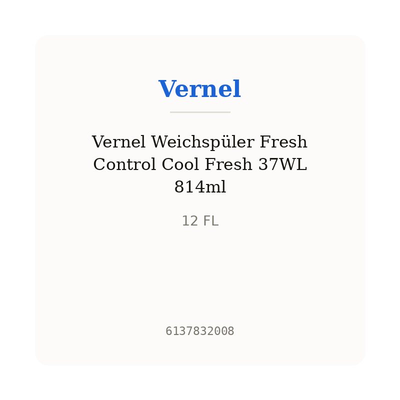 Vernel Weichspüler Fresh Control Cool Fresh 37WL 814ml