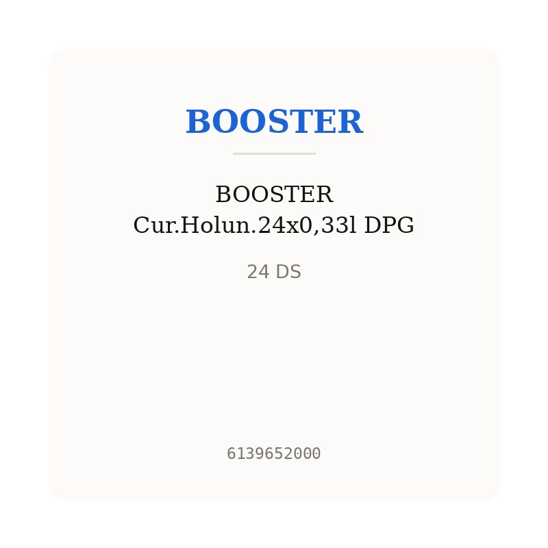 BOOSTER Cur.Holun.24x0,33l DPG