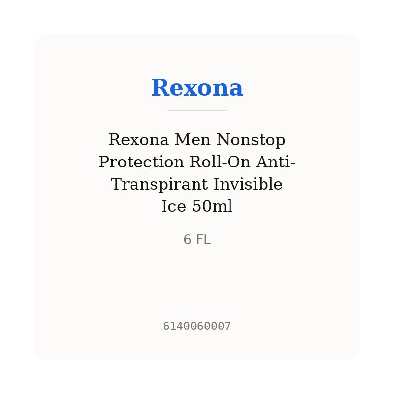 Rexona Men Nonstop Protection Roll-On Anti-Transpirant Invisible Ice 50ml