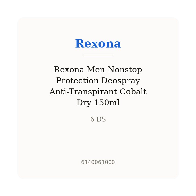 Rexona Men Nonstop Protection Deospray Anti-Transpirant Cobalt Dry 150ml