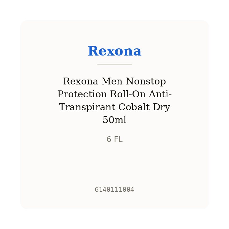 Rexona Men Nonstop Protection Roll-On Anti-Transpirant Cobalt Dry 50ml