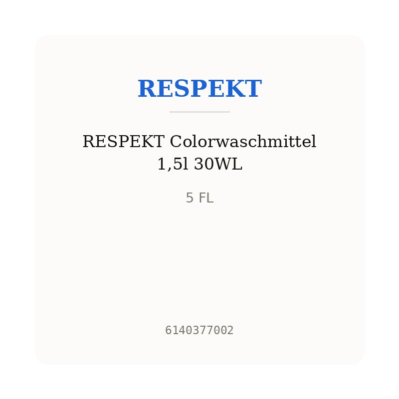 RESPEKT Colorwaschmittel 1,5l 30WL