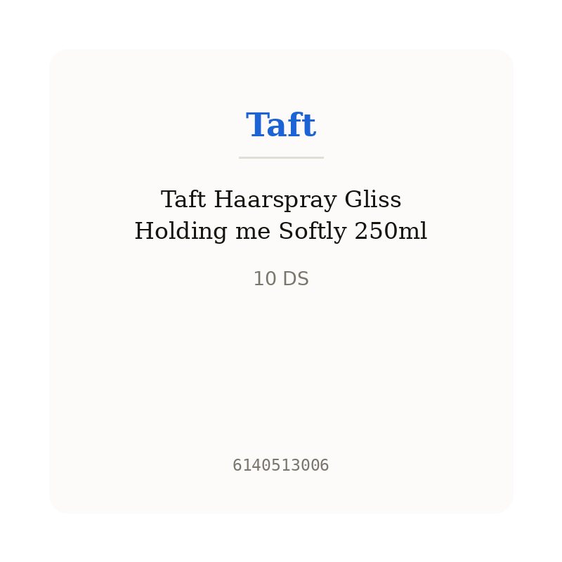 Taft Haarspray Gliss Holding me Softly 250ml
