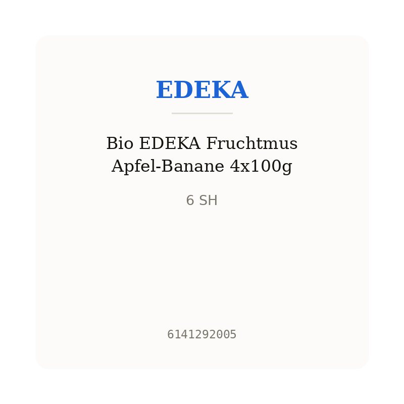 Bio EDEKA Fruchtmus Apfel-Banane 4x100g