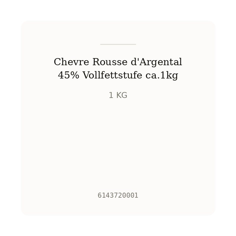 Chevre Rousse d'Argental 45% Vollfettstufe ca.1kg