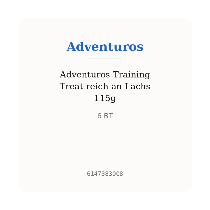 Adventuros Training Treat reich an Lachs 115g