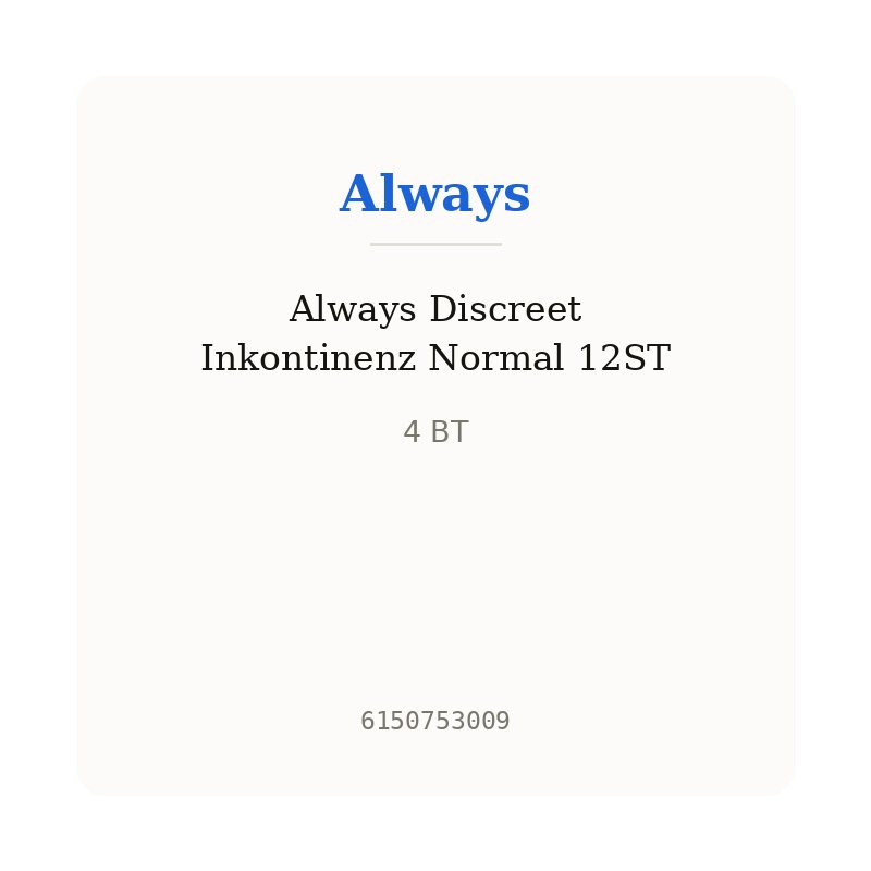 Always Discreet Inkontinenz Normal 12ST