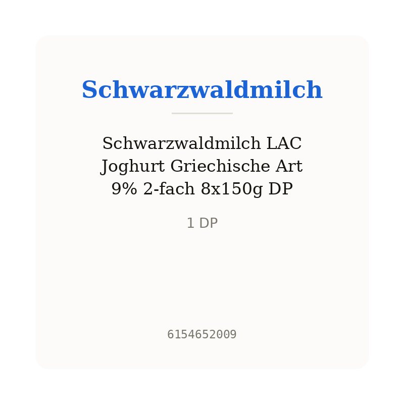 Schwarzwaldmilch LAC Joghurt Griechische Art 9% 2-fach 8x150g DP
