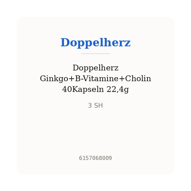 Doppelherz Ginkgo+B-Vitamine+Cholin 40Kapseln 22,4g