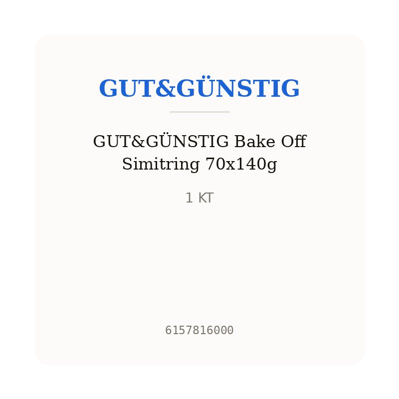 GUT&GÜNSTIG Bake Off Simitring 70x140g