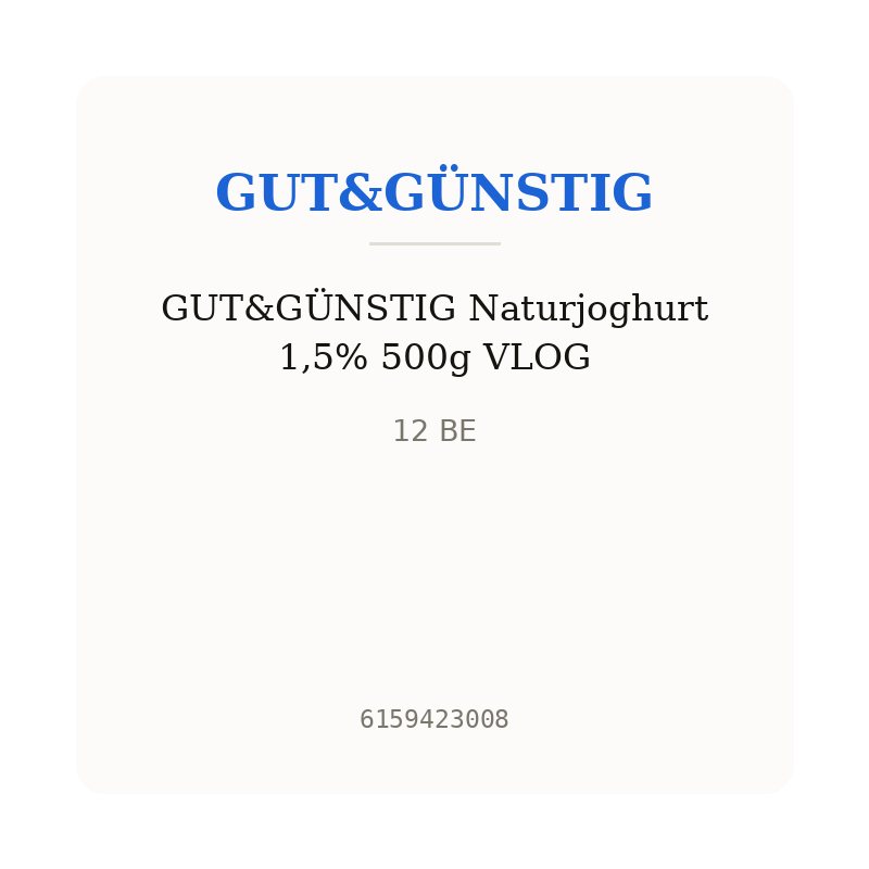 GUT&GÜNSTIG Naturjoghurt 1,5% 500g VLOG
