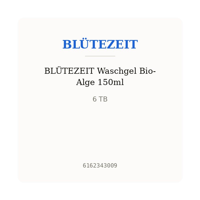 BLÜTEZEIT Waschgel Bio-Alge 150ml