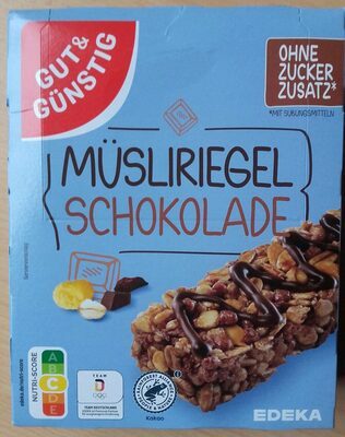 GUT&GÜNSTIG Müsliriegel Schokolade ohne Zucker 200g