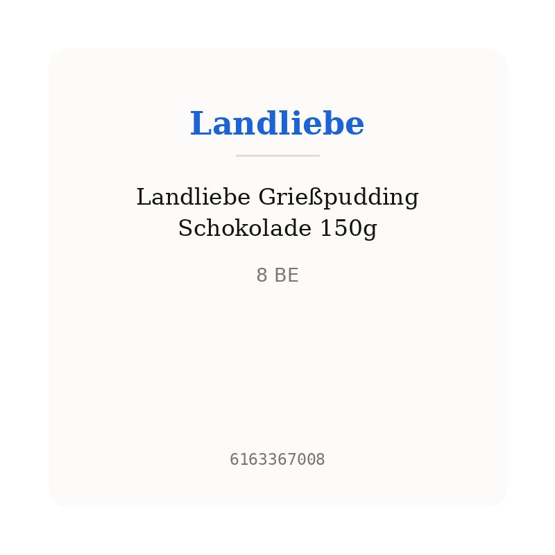 Landliebe Grießpudding Schokolade 150g