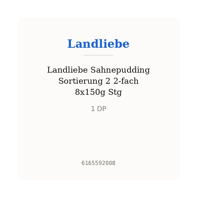 Landliebe Sahnepudding Sortierung 2 2-fach 8x150g Stg