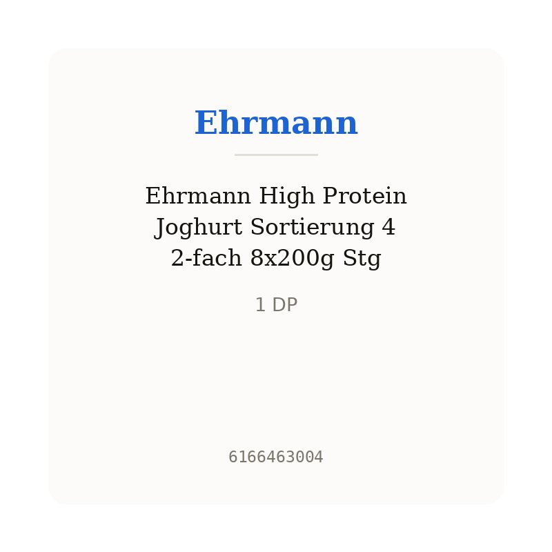 Ehrmann High Protein Joghurt Sortierung 4 2-fach 8x200g Stg