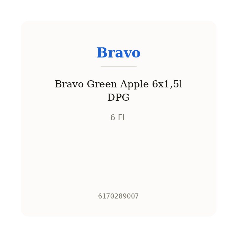 Bravo Green Apple 6x1,5l DPG