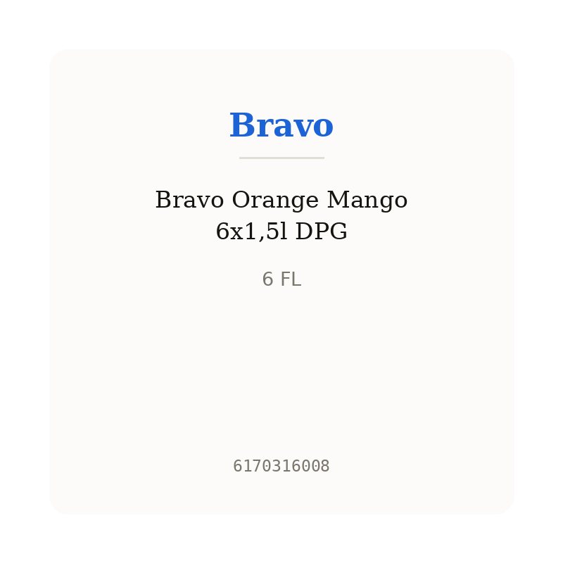 Bravo Orange Mango 6x1,5l DPG