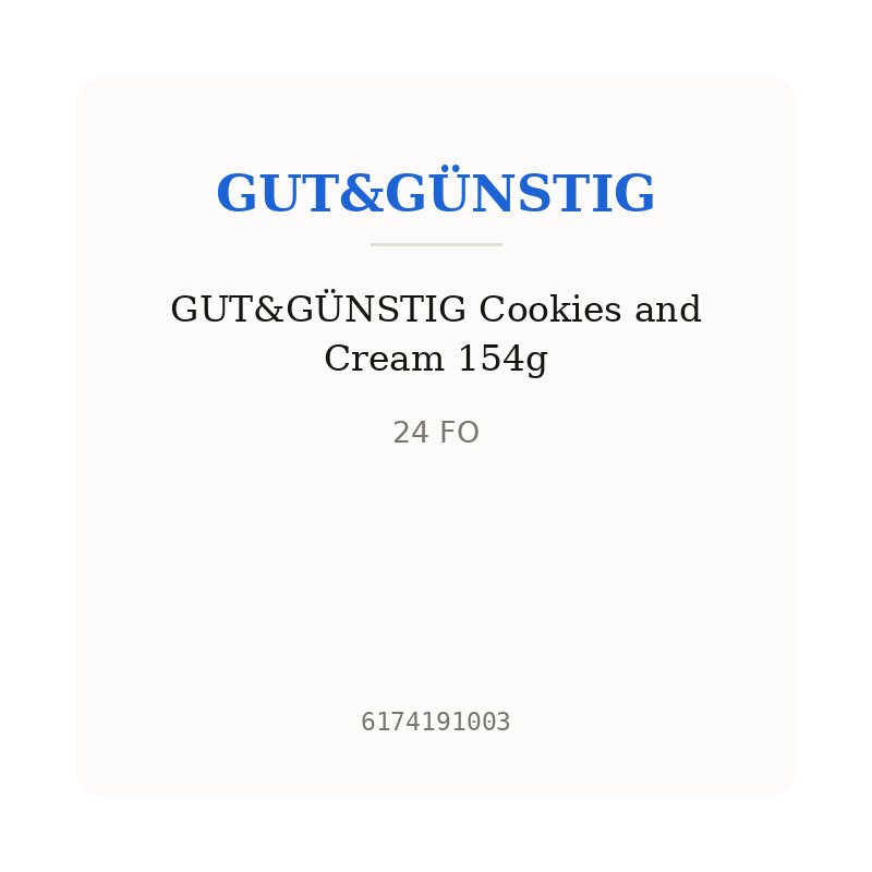 GUT&GÜNSTIG Cookies and Cream 154g
