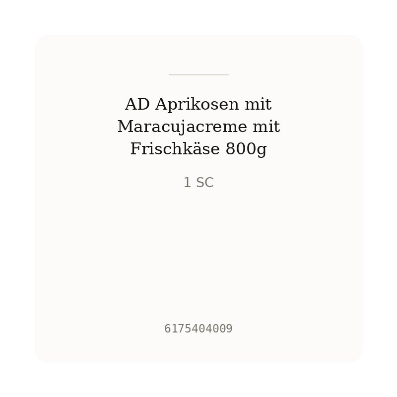 AD Aprikosen mit Maracujacreme mit Frischkäse 800g