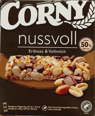 Corny Nussvoll Erdnuss & Vollmilch 4x24g