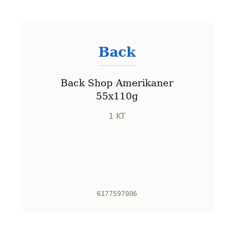 Back Shop Amerikaner 55x110g