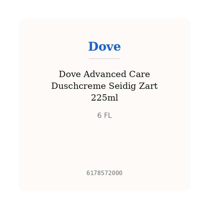 Dove Advanced Care Duschcreme Seidig Zart 225ml