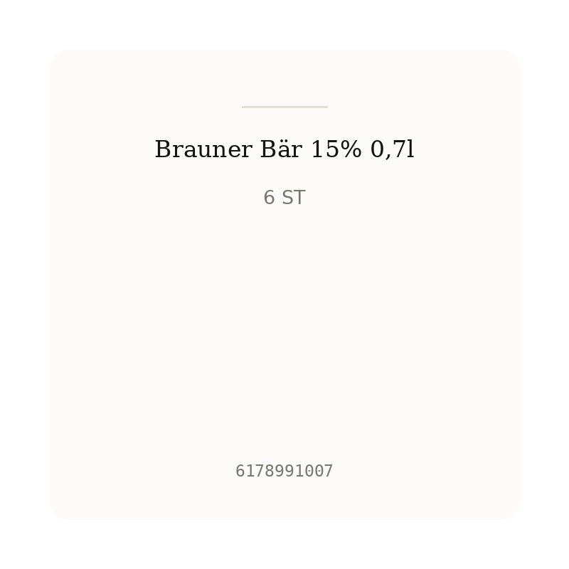 Brauner Bär 15% 0,7l