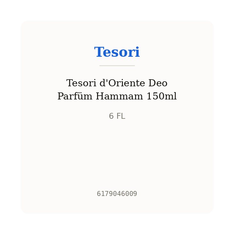 Tesori d'Oriente Deo Parfüm Hammam 150ml