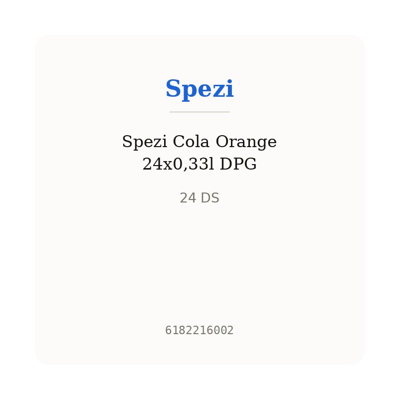 Spezi Cola Orange 24x0,33l DPG