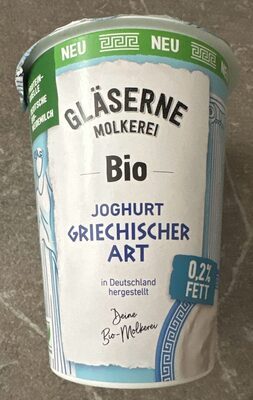 Bio Gläserne Molkerei Joghurt griechischer Art 0,2% 400g