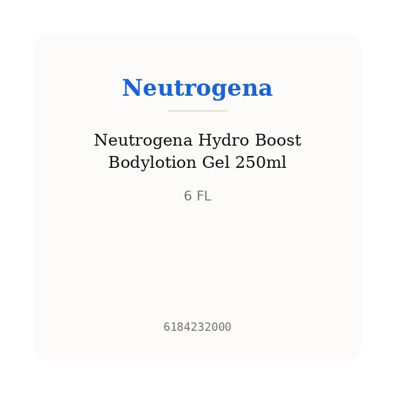 Neutrogena Hydro Boost Bodylotion Gel 250ml